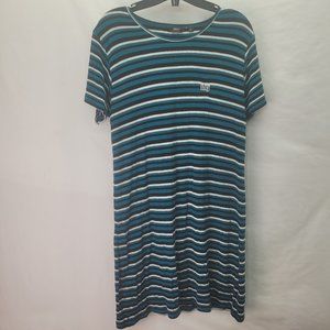 Obey Worldwide T-Shirt Dress Striped - Small